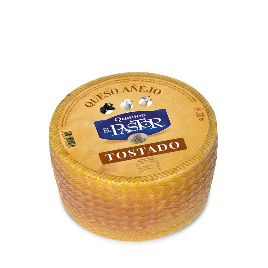 EL PASTOR - QUESOS - NACIONAL - 1/2 PIEZA - QUESO MEZCLA AÑEJO TOSTADO 1/2 - 1.5KG